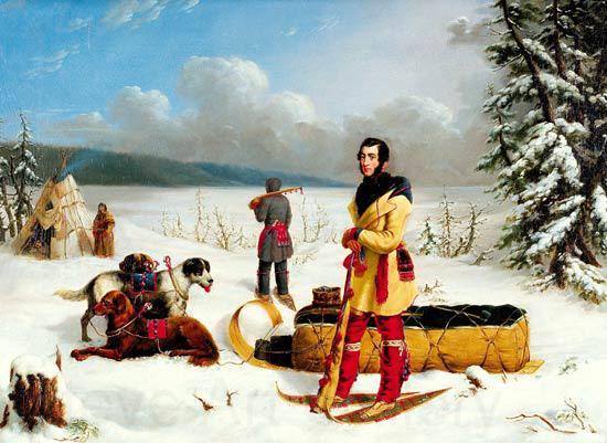 Paul Kane The Surveyor: Portrait of Captain John Henry Lefroy or Scene in the Northwest Norge oil painting art